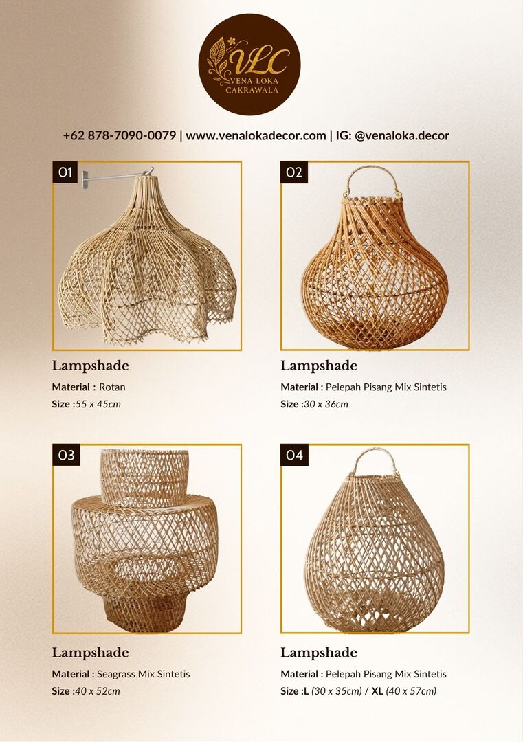 Rattan Lampshade Collection