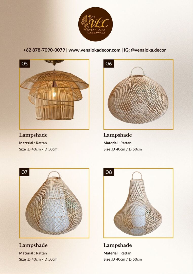 Artisan Rattan Lampshades